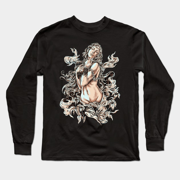 Aphrodite Long Sleeve T-Shirt by Johanrahadi